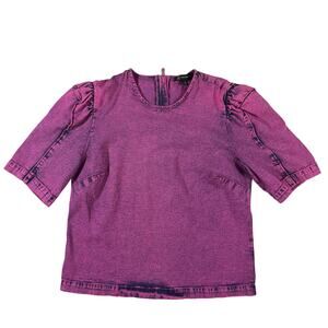 International Concepts Acid Wash Pink Style Shirt Women's Small